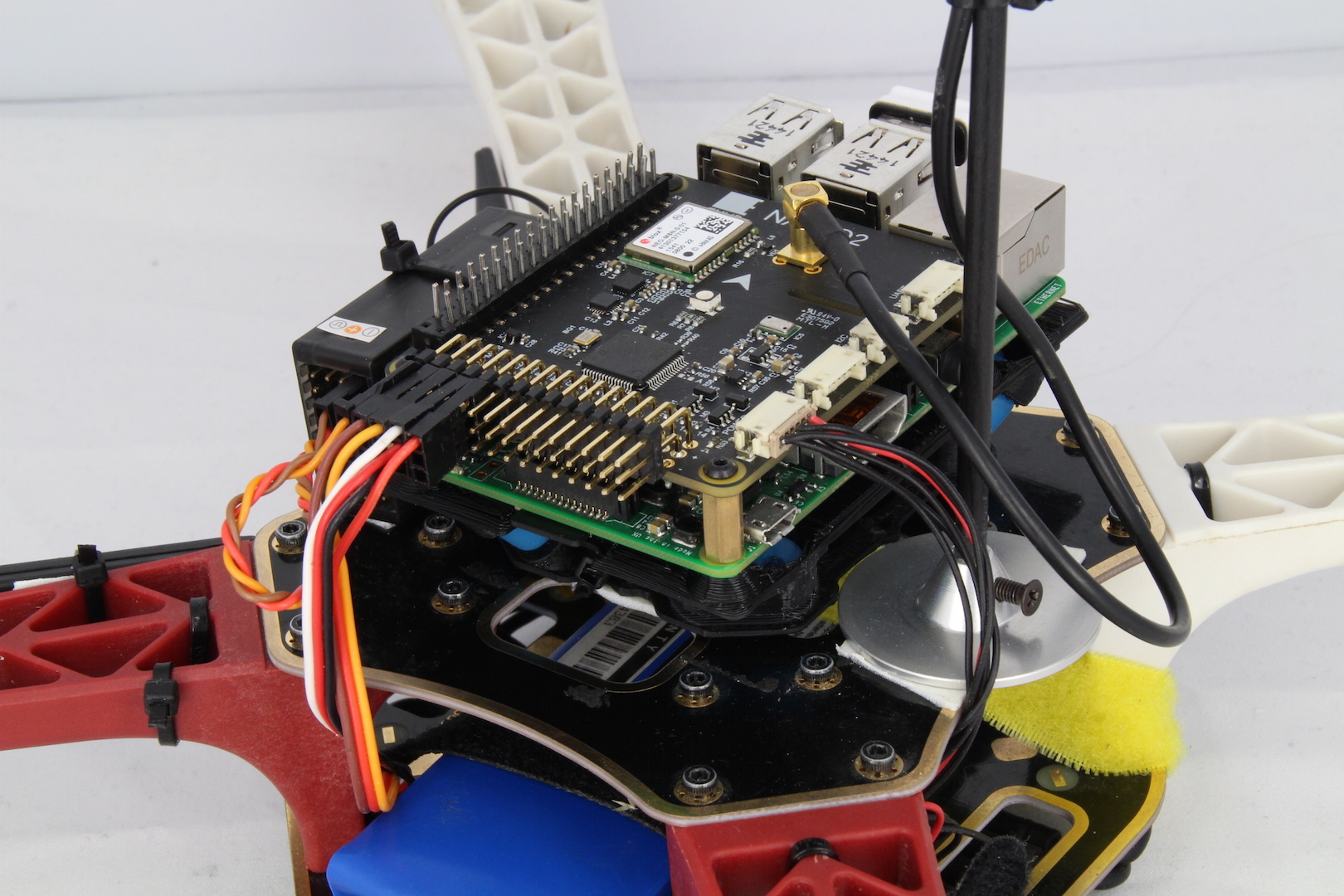 Anti-vibration mount on the frame
