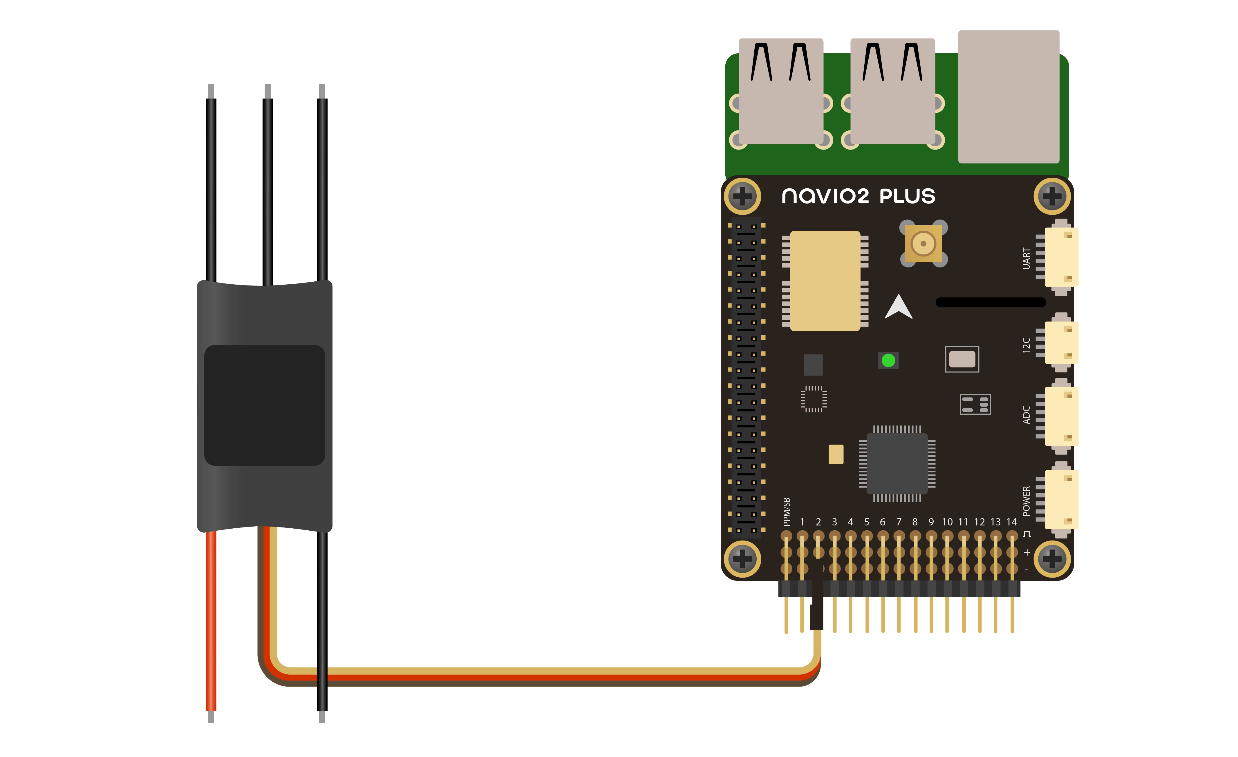 Powering servo rail