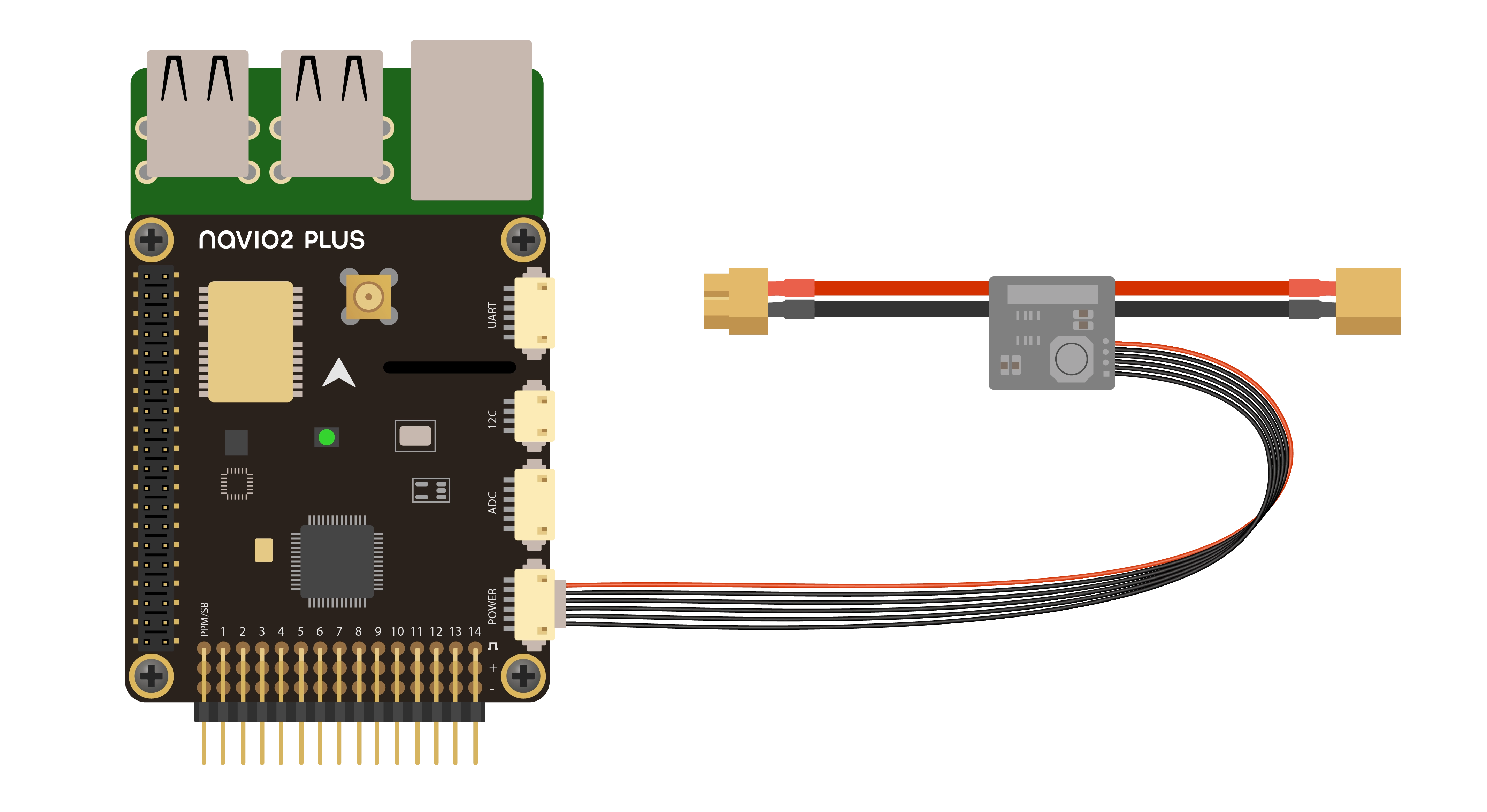 Navio2 Plus on a drone