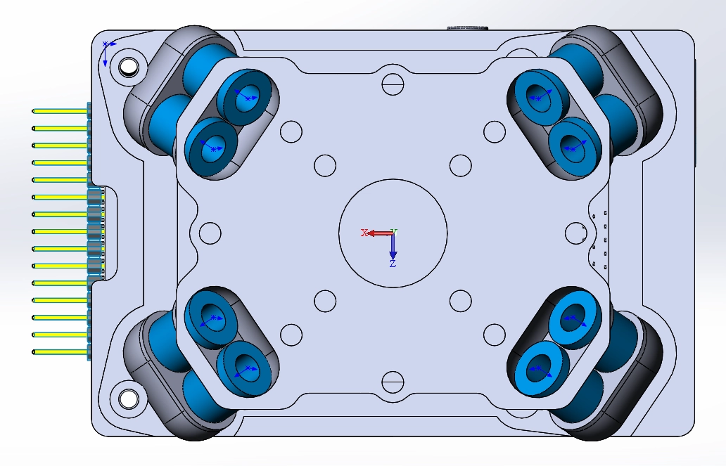 Anti-vibration mount, bottom view